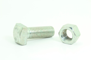 nut and bolt white background